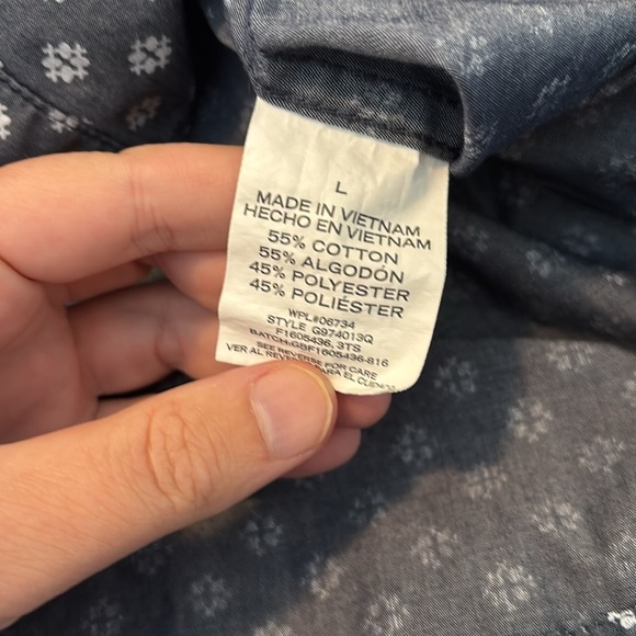 Geoffrey Beene men’s gray long sleeve button down shirt size large - Picture 9 of 9